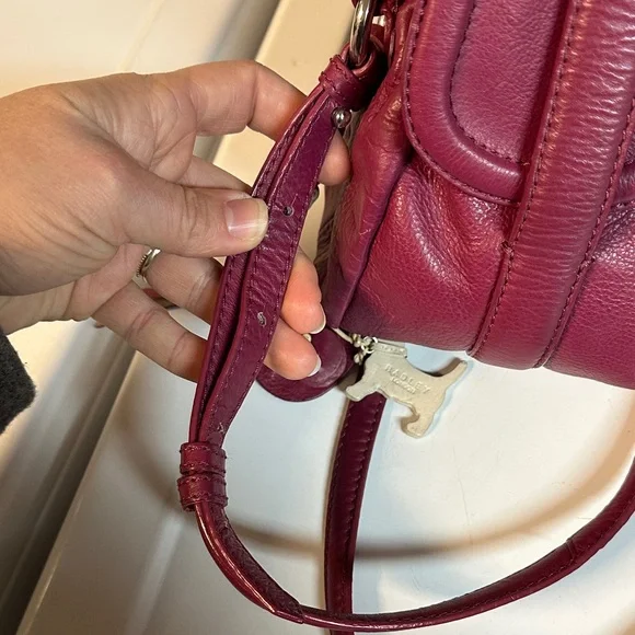 Radley London leather satchel bag vibrant magenta - Picture 6 of 17
